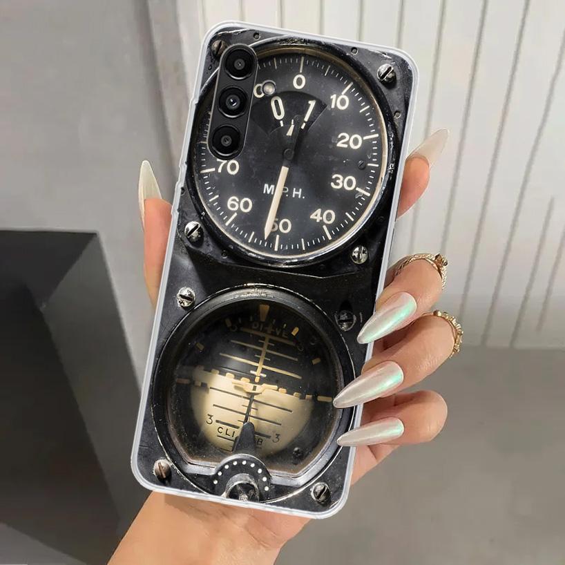 Aviation Aeroplane Helicopter Cockpit Instrument Phone Case for Samsung Galaxy A16 A26 A36 A56 A15 A25 A35 A55 A14 A24 A34 A54 A