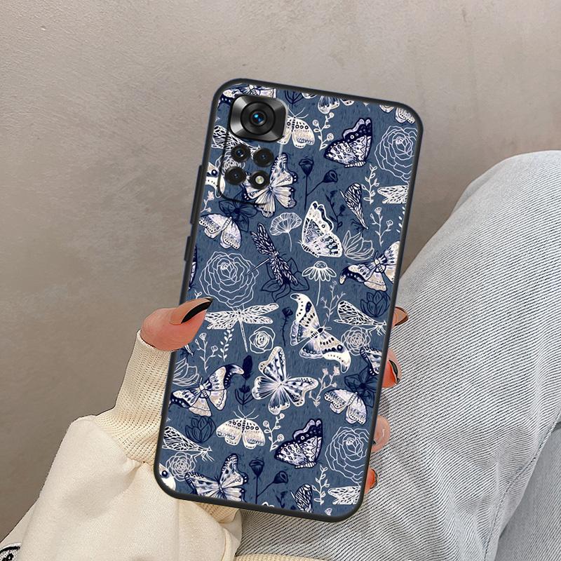 Moths Insects Botanical Butterflies For Xiaomi Redmi Note 13 10 12 11 14 15 Pro Plus Case Cover For Redmi 15 13C 12C 14C 10C 15C