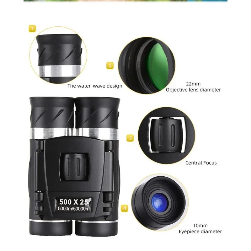 500X25 Binoculars with High-definition Zoom of 5000M/50000M and Powerful Foldable Long-range Capabilities