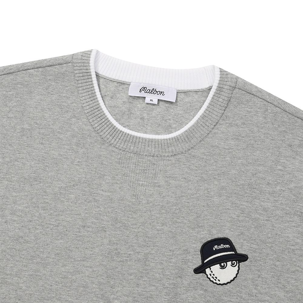 MALBON GOLF Basic Round Sweater Gray (Man)