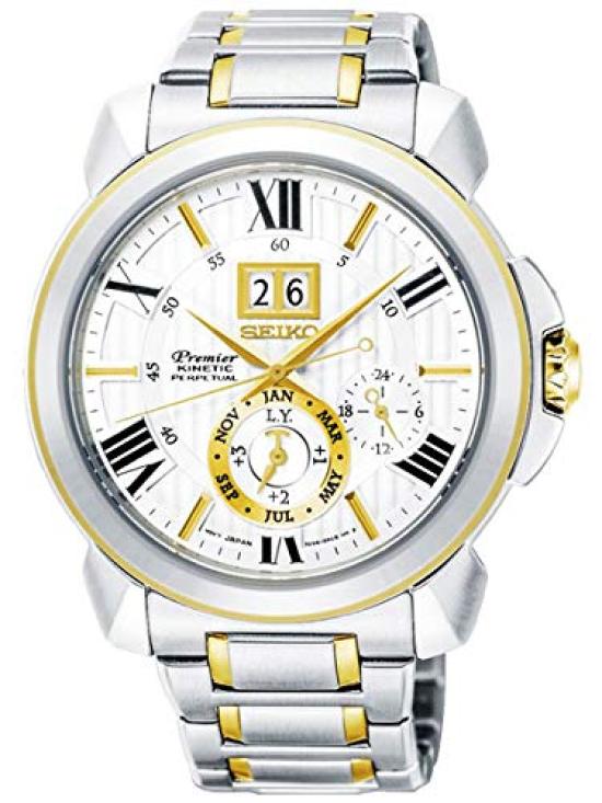 SEIKO Premier Kinetic Perpetual Watch SNP152P1 Microfiber Cloth 13 x 13 cm included [Set Product] & [Re-imported]