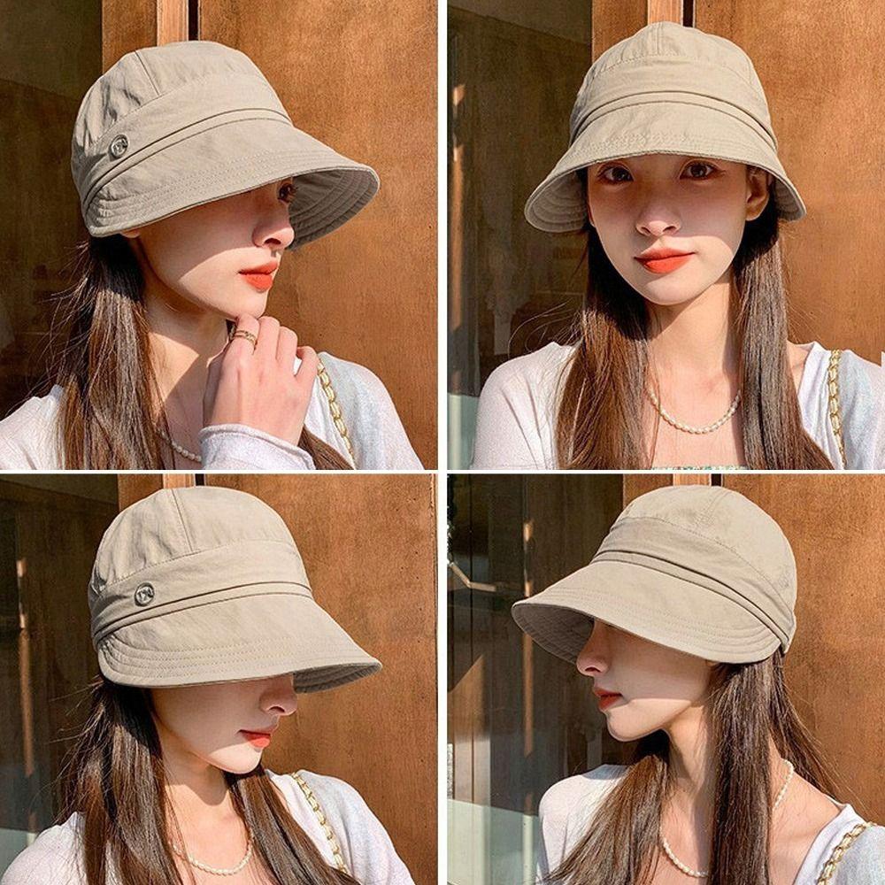 Anti-UV Baseball Caps Big Brim Visor Cap Casual Sunshade Hat  Women Men