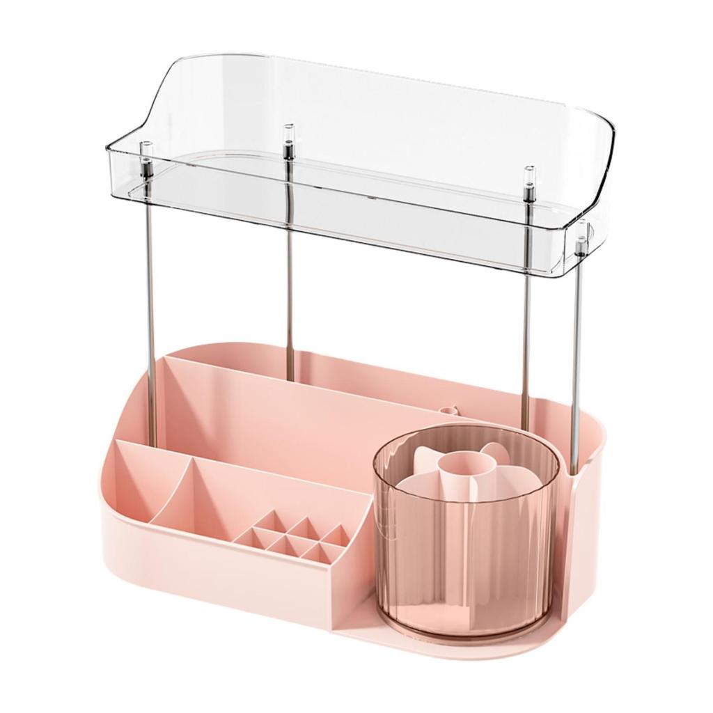 Makeup Desk Organizer Stylish Versatile Display Case Decorative Skincare Organiser for Counter Desktop Dresser Bathroom Perfume