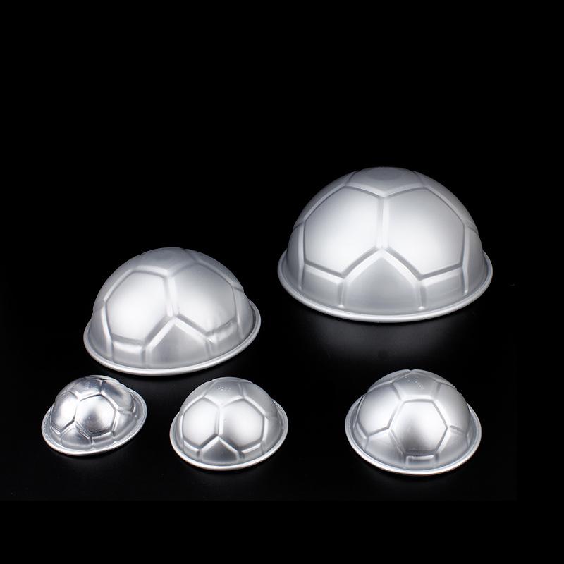 8-Inch Football Cake Mold & 6-Inch Anodized Hemisphere Baking Tool - Spherical Chiffon Cake Base for Cartoon Designs