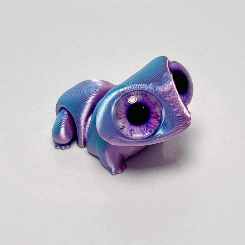 3D Printed Frog Car Ornaments With Realistic Colorful Color-changing Eyes - Perfect For Car Dashboard, Artist Desktop Decoration