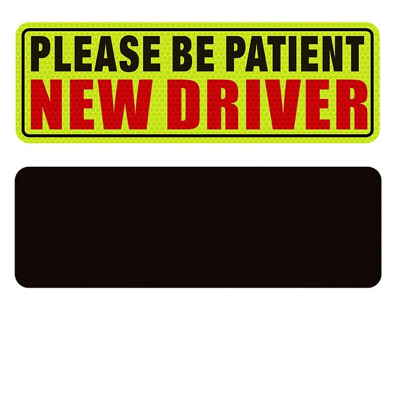 Novice Intern Driver Car Sticker Magnetic Reflective Sticker Popular New+river Novice Car Sticker