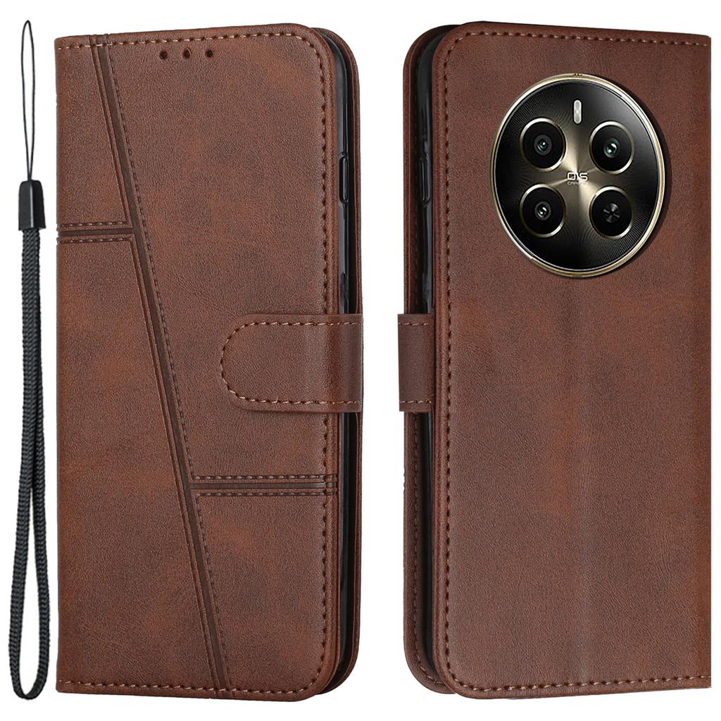 For Realme 12 Pro 5G/12 Pro+ 5G Case PU Leather Flip Book Stand Protective Phone Cover