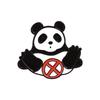 Panda Mom Hugging Baby Panda Brooch with Butterfly Wings