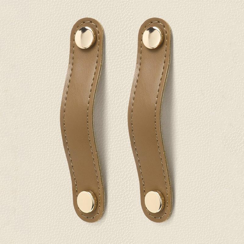 1PC Cabinet Knobs Furniture Wardrobe Pulls Anti-collision PU Leather Modern Door Handle Soft Dresser Kitchen