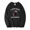 I Love Math And Ferrets Weasel Lover Algebra Stem Teacher T Shirt Size S 5XL vintage Washed graphic Unisex Stretched homme