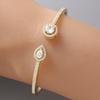 European and American New Style Micro-embellished Ultra-glitter Open Bracelet for Women, Light Luxury Adjustable Bracelet