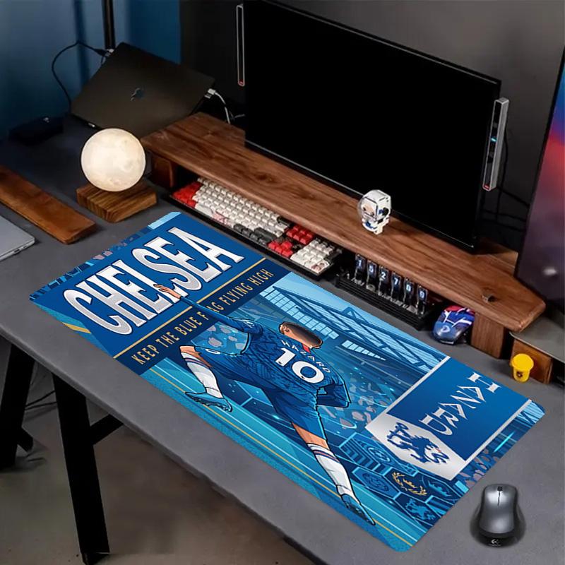 Chelsea FC Print Mouse Pad, Anti‑Slip Desktop keyboard Mat, for PC Laptop Gaming Working Daily Use, Cool Festival Birthday Gift