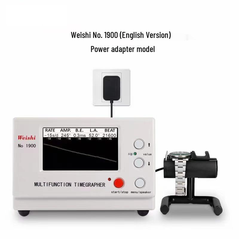 Weishi-1900 Watch Repair & Testing Tool - Multifunctional Mechanical Regulating and Line Engraving Instrument English Version Flat Plug