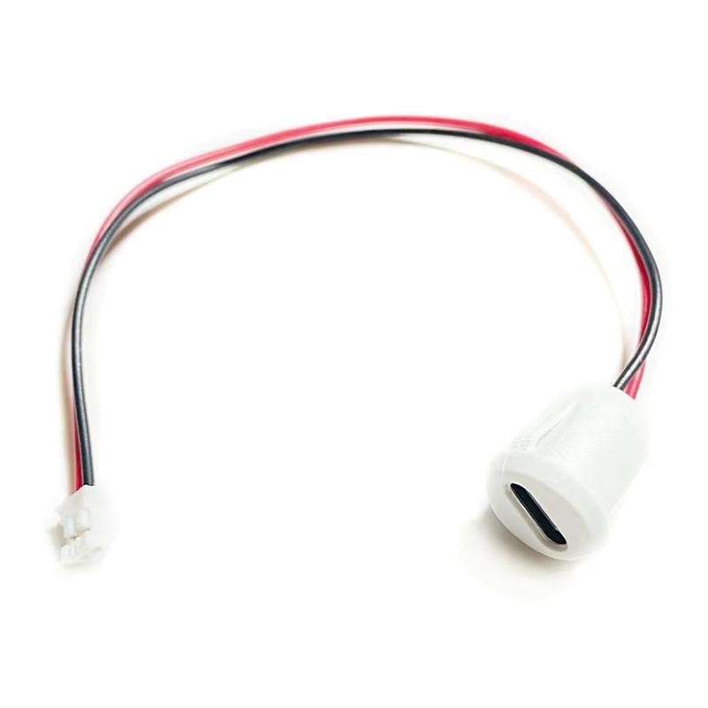 

Usb 2Pin High Current Charging Socket Plate Type -C Waterproof Female Connector чорний