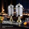 Commercial Drink Server Pedestal Stands Transparent Double-Head Juice Dispenser