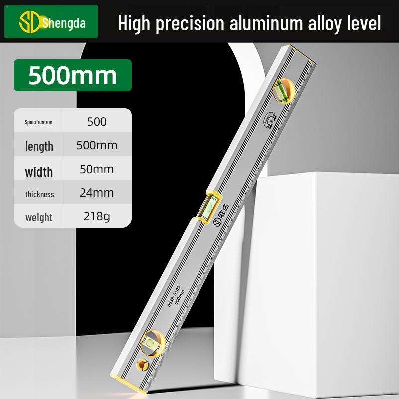 High Precision Magnetic Mini Spirit Level Ruler - Aluminum Alloy, Drop-Proof Tool