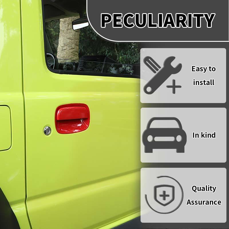 Car Door Tailgate Handle Shell Decoration Cover Stickers For Suzuki Jimny 2019 Up Exterior Accessories