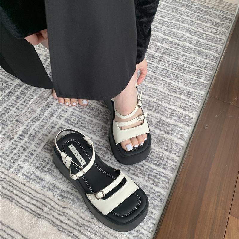 Summer Gladiator Platform Women Sandals Fashion Elegant Open Toe Shoes Ladies Outdoor Dress Platform Flats Sandalias