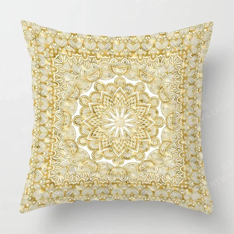 Fall Home Decor Autumn Living Room Throw Pillow Cover Sofa Boho Cushion Cover Mandala