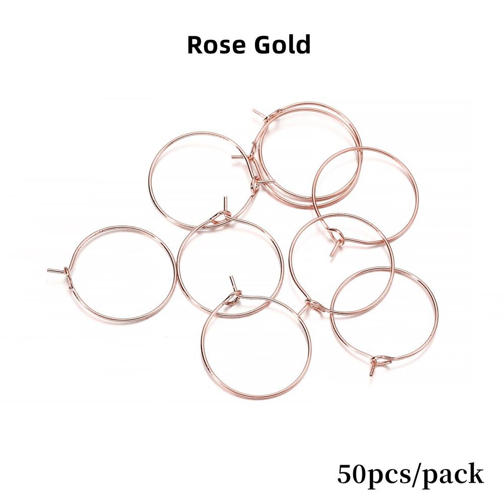 10-50pcs/lot 20 25 30 35 40 mm Hoops Earring Big Circle Hanging Earrings Findings For DIY Jewelry Making Accessories Supplies