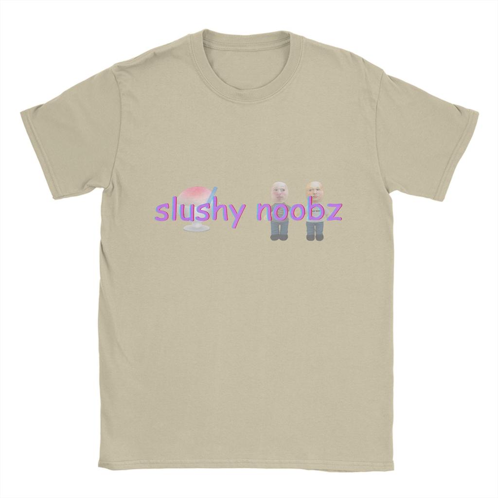 Slushy Noobz Merch Men's T Shirts Funny Funny Tees Short Sleeve O Neck T-Shirts 100% Cotton Printing Clothing