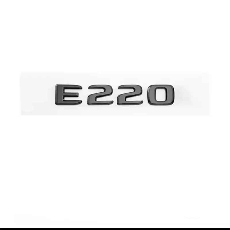 Letters E200 E260 E300 E400 E220d E350e E300de 4Matic ABS Emblem For Mercedes Benz W213 W222 W221 W177 Car Trunk Logo Sticker
