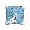 Snowy Polyester Cushion Cover Adventures of TinT Fantasy Comics Bedroom Chair Decorative Kawaii Home Decor