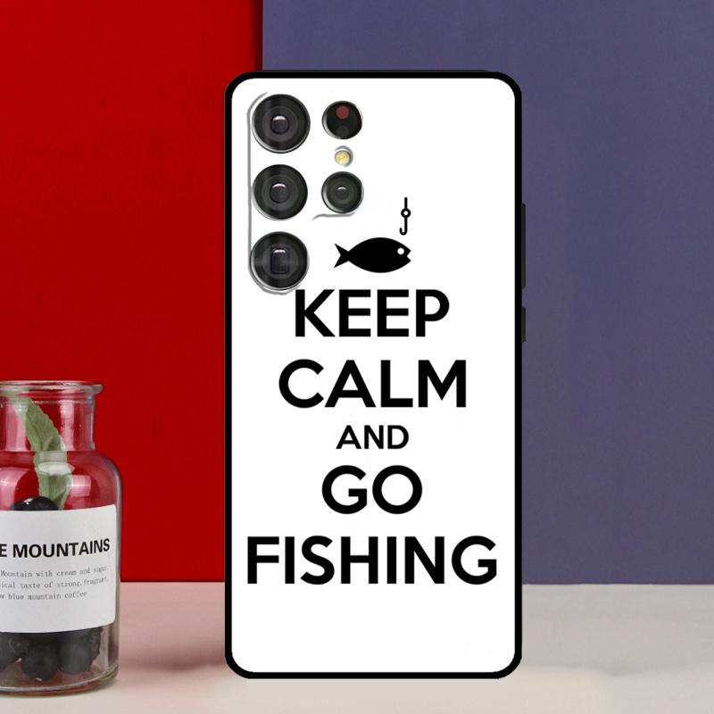 

Keep Calm and Go Fishing Funda Case For Samsung Galaxy S25 Ultra S9 S10 S20 FE S21 S22 S23 Plus S24 Ultra Phone Cover Galaxy S10