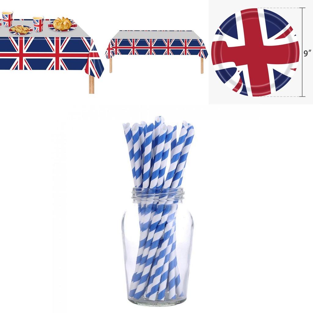 Make Your Next Party Unforgettable With The Commemorative British Flag Party Supplies Set Perfect For All Occasions!