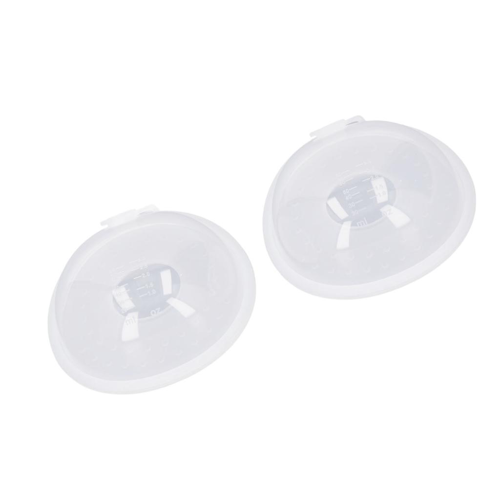 2Pcs Breastmilk Collector Shell Wearable Silicone Portable Breast Shell Prevent Leakage Overflow