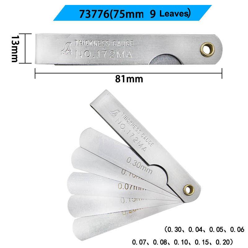 SHINWA Feeler Gauge Gap Ruler Carbon Tool Steel High Precision For Clearance Gap Measurement 73776