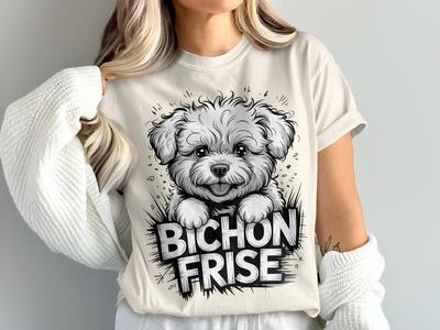 Bichon Frise T-Shirt, Cute Dog Tee, Puppy Lover Gift, Dog Breed Apparel, Funny Dog Shirt, Pet Owner Present, Animal T Shirt