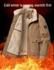 Men's Corduroy Stand Collar Jacket - Winter 2025. Warm Lambswool Lined, Casual Loose Fit Workwear.
