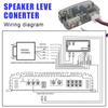 Car Audio 12V Speaker Level Converter Adapter High To Low RCA Line Stereo Radio Converters Adjustable Frequency Subwoofer