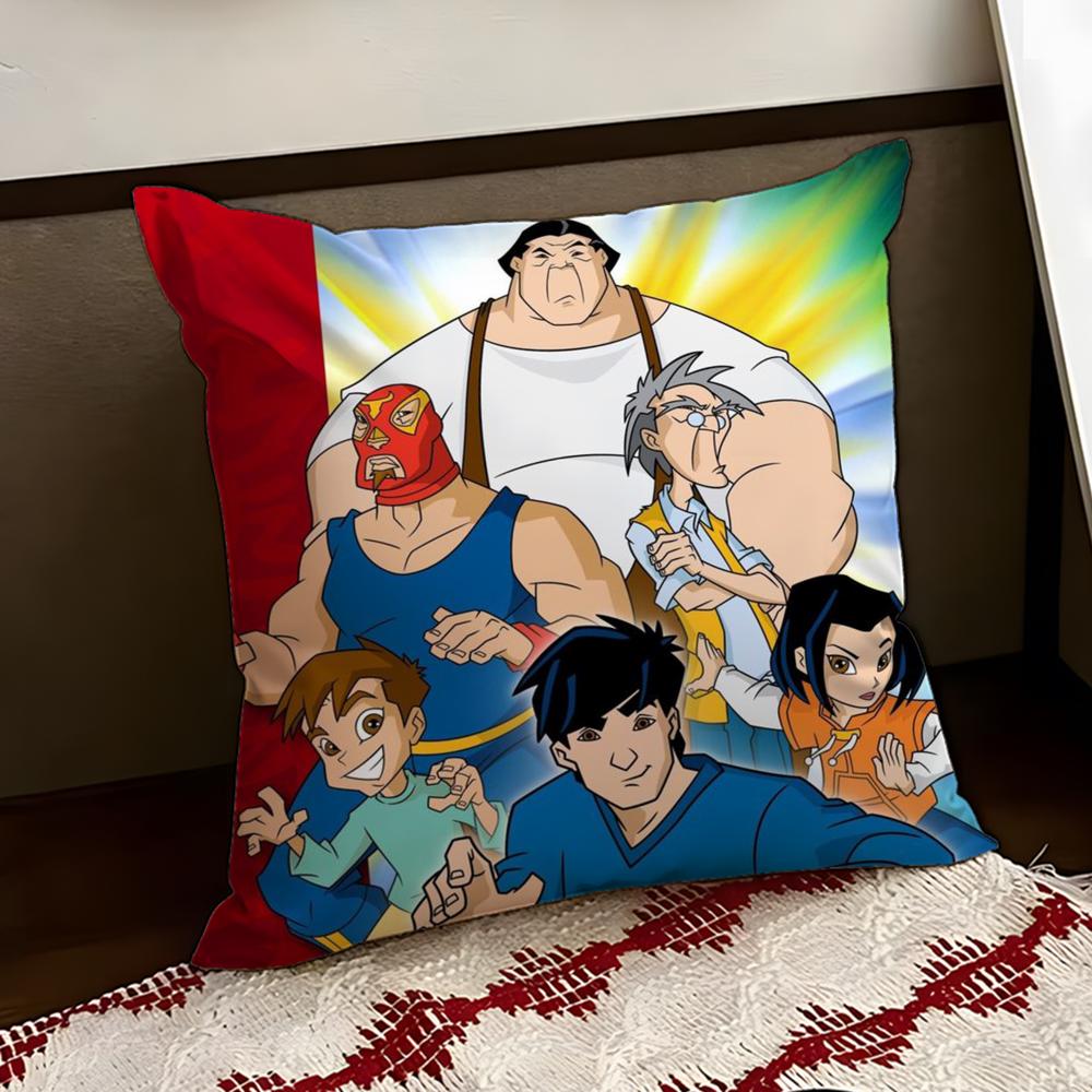 JJackie Chan AAdventures Cushion Cover Reversible Soft Durable Pillow Cover Home  Car MultiScene Use for Daily Comfort