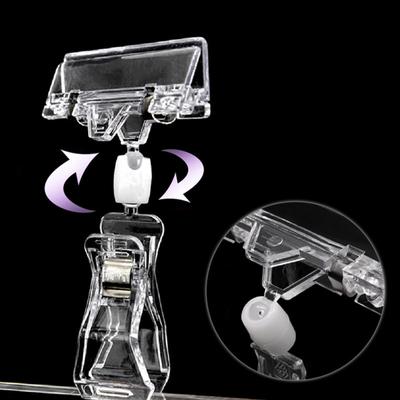 20 stuks Merchandise Sign Clips Dubbele kop Prijs Display Houder Clip op Tag Stand
