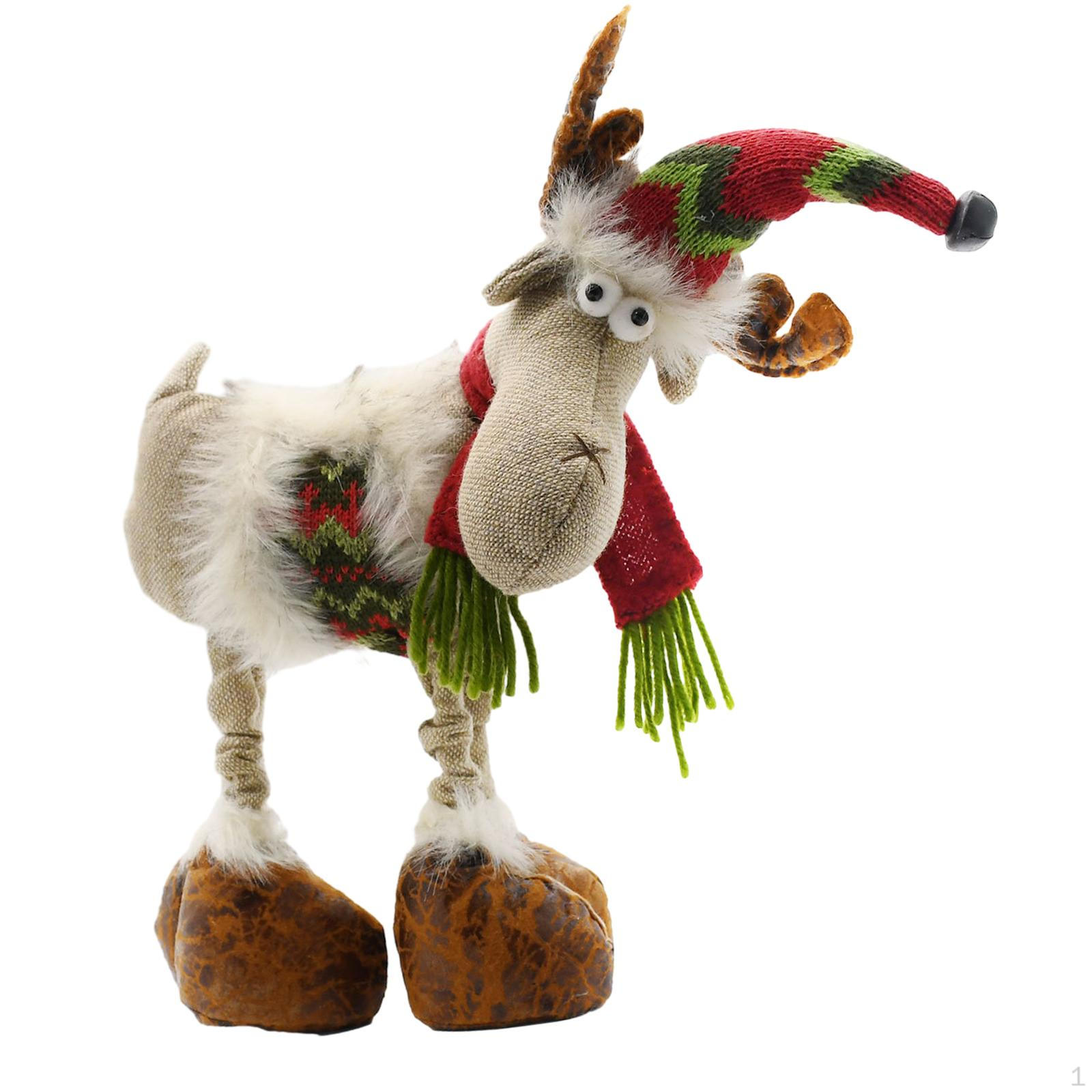 

Рождественский олень праздничное украшение высотой 46 см, традиционное ручной работы для зимнего камина