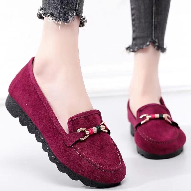 Old Beijing Cloth Shoes Women's Single Shoes Large Size Black Work Shoes Non-slip Soft-soled Maternity Shoes Casual Beanie Shoes Mother Shoes