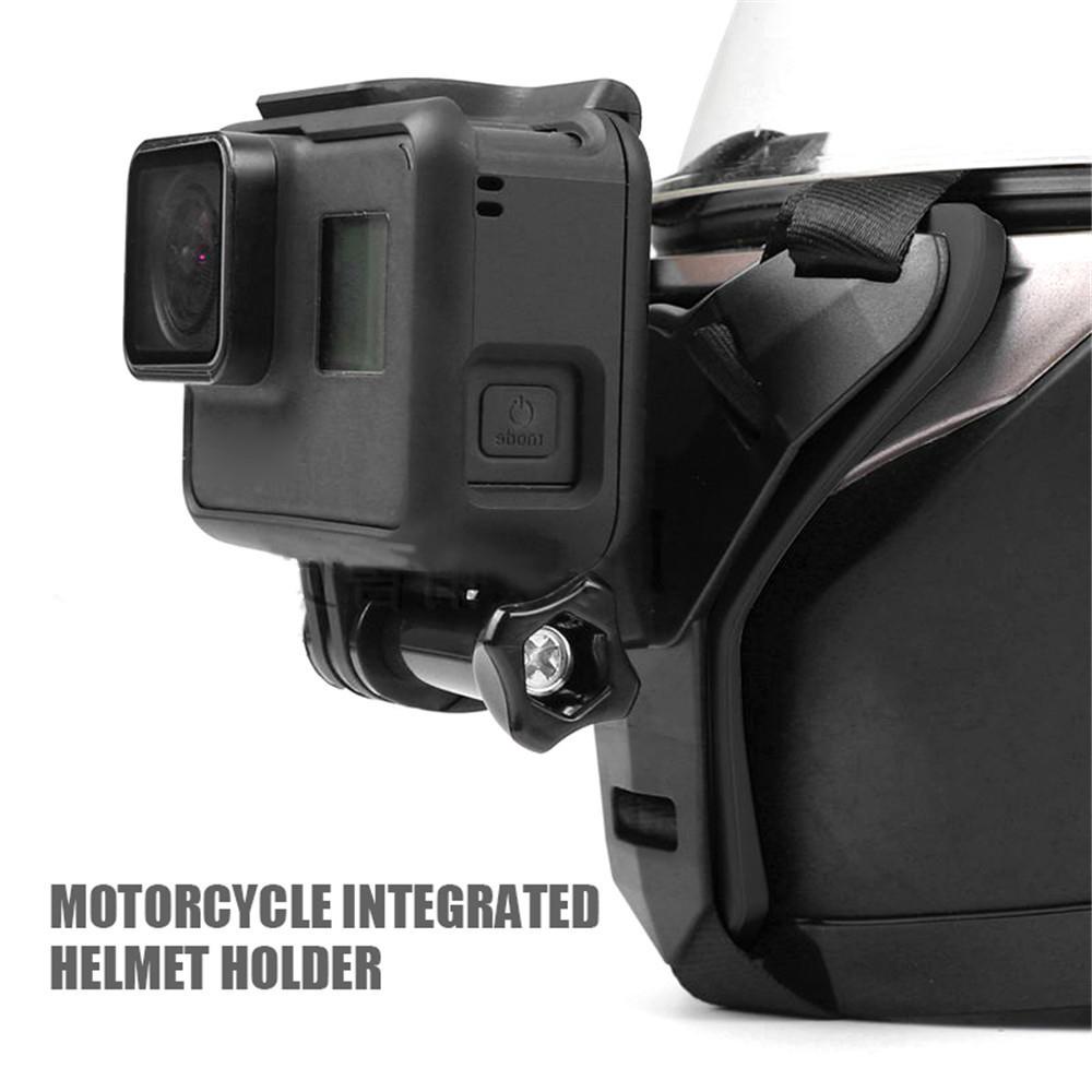 Motorcykelhjälm Hakfäste Remhållare för GoPro 13 12 11 10 9 Insta360 SJCAM SJ4000 AKASO DJI OSMO Actionkamera Tillbehör