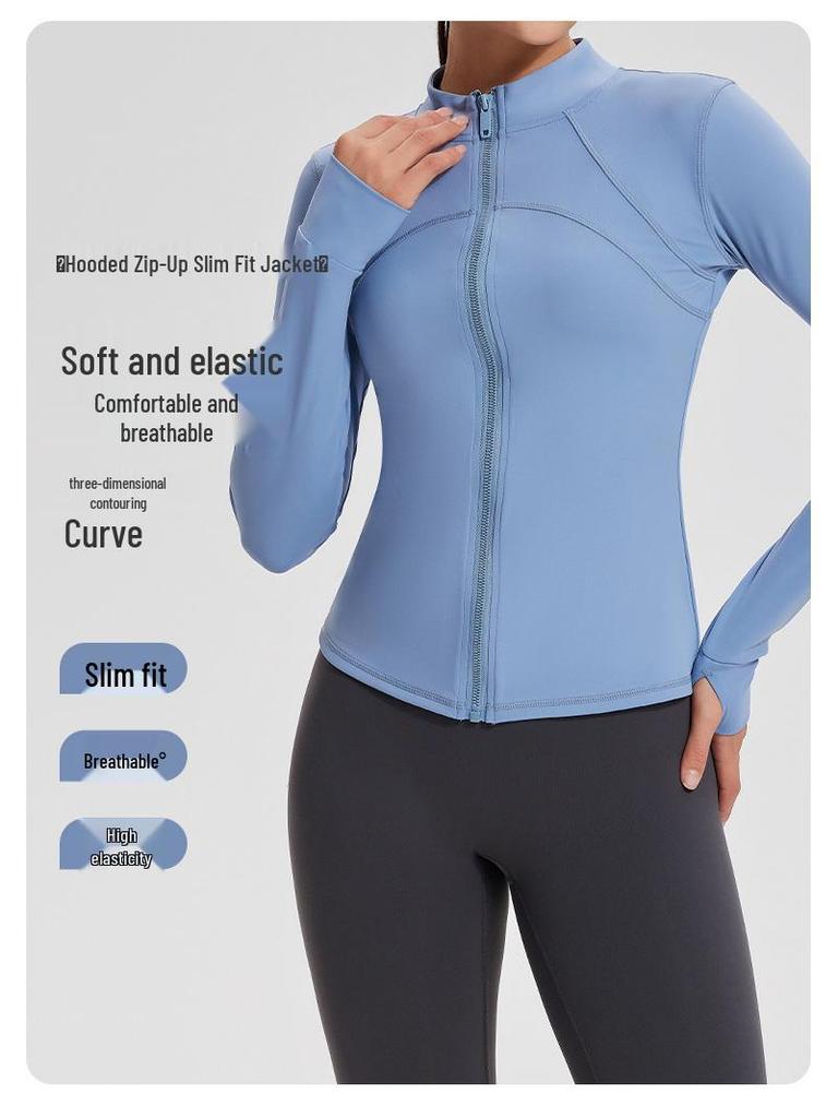 Lulu Women's Quick-Dry Yoga Jacket: Long Sleeve Cardigan for Running, Cycling, and Fitness - Perfect for Autumn and Winter
