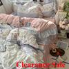 New Korean Princess Style Floral Ruffles Bedding Set Skin-Friendly Soft Duvet Cover Set Bed Sheet Or Bed Skirt Pillowcases