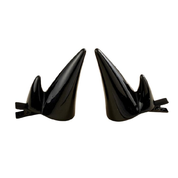 Multiuse Devil Horn Hair Clip Resin Strong Hold Side Clip for Halloween Costume Event And Masquerades Photography