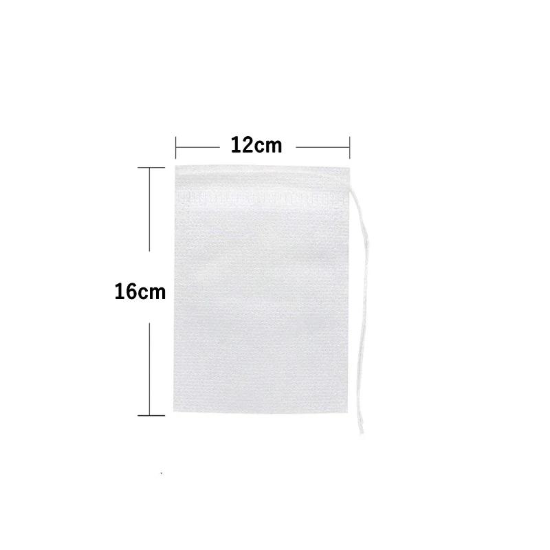 100pcs Disposable Tea Bags Non-woven Fabric Tea Filter Bags with Drawstring Filter Paper Teabags for Loose Leaf Tea Herb Teaware