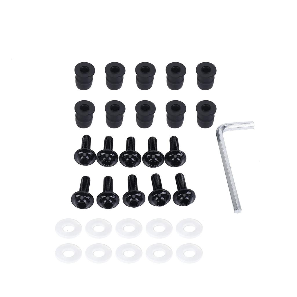 Plouluyt 10pcs/set Bolts By Metric Rubber Nuts Windshield Fairing Cowl Universal Windshield Accessories
