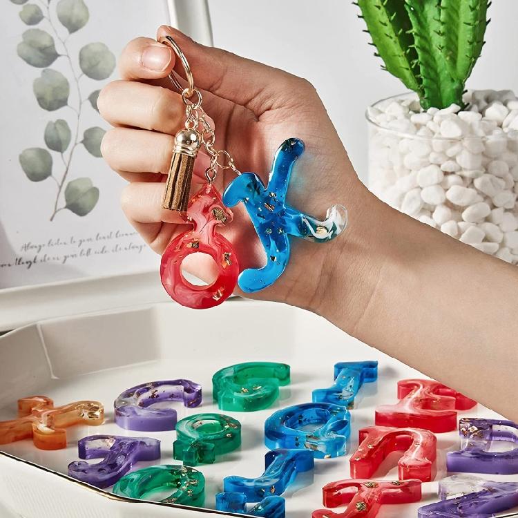 Alphabet Letter Keychain Molds Keychain Jewelry Making Tool Hand Drill,Jump Ring