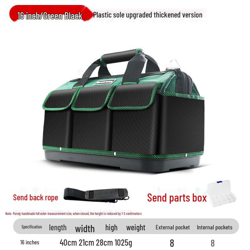 Durable Canvas Multifunctional Handbag with Plastic Bottom for Electricians
