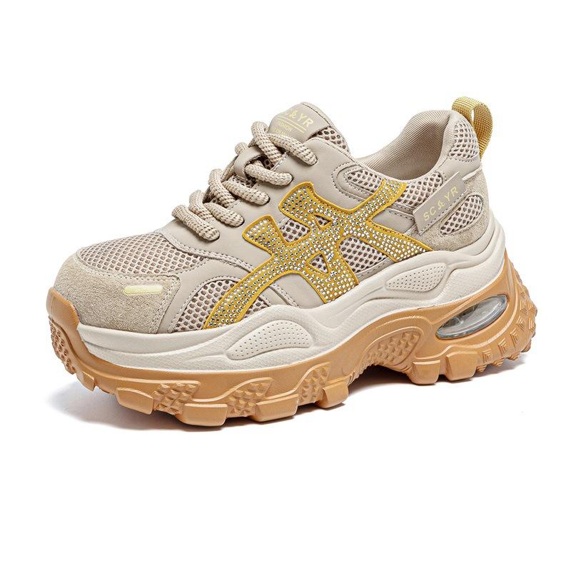 Small Thick-soled Dad Shoes Women 2025 New Casual Fashion Versatile Internet Celebrity Height Increase Lightweight Sports Shoes