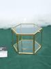 Hexagonal Engagement & Wedding Ring Box - Transparent Glass Jewelry Storage Gift Box