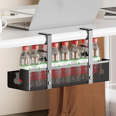 Opbergrek onder tafel Metalen kabelmanagementlade Thuiskantoor bureau Draadorganizer Zonder perforatie Keukenopslagaccessoires