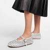 2025 Krystaller Dames Ballett Lolita Sko varsler Flats Vulkaniserte Designer Loafers Diamantbesatte Mary Jane Sko